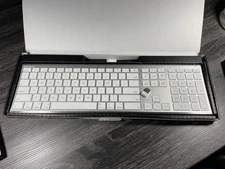 MACALLY Ultra Slim Wireless RF Keyboard for Mac Aluminum Silver 10 Key