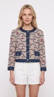 Sandro Blazer Mehrfarbig Bedruckt Gr. 34 FR Damen SFPVE00633