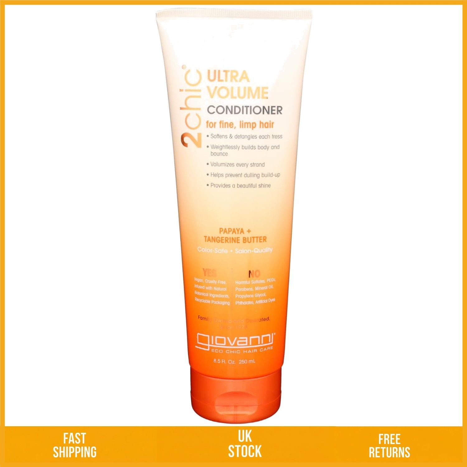 Volumizing Papaya and Tangerine Butter Frizz Control Hair Conditioner 250ml