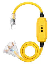 EWENWILS 6FT GFCI Extension Cord, Heavy Duty 12/3 SJTW, LED Plug, UL Listed