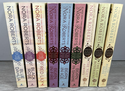 Nora Roberts Irish Born, In The Garden & Inn Boonsboro Sets - 9 Paperback Books