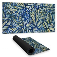 Begin Home Decor C1DM1531BA898X 16 x 32 in. Blue Leaf Patterns Floral  Botan...