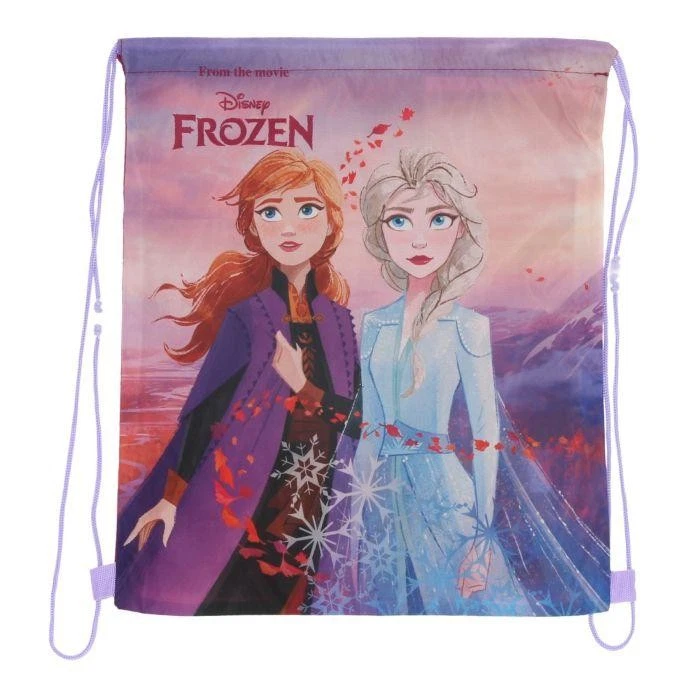 Mybagstory Borsa Da Piscina Frozen Per Bambina - Blu Con Corda - Leggera 44 Cm - Zaino Sportivo Per Scuola E Mare