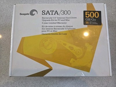 Seagate SATA 3.5'' Internal 500GB 16Mb Cache Hard Drive Kit PC/MAC Macintosh