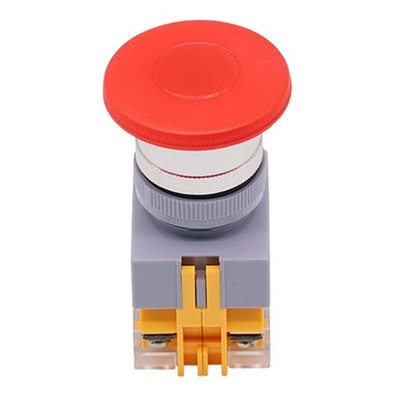 1 Stück 22mm Notfall Stop Pilzkopf Push Button Box Reset Kunststoff Rot