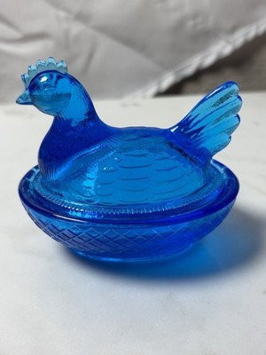 Henning へニッシュ工房 Vintage Degenhart Marine Blue Mini Hen On Nest | eBay