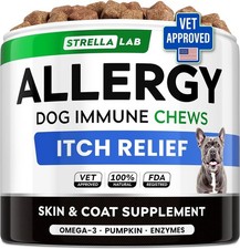 Dog Allergy Skin Relief Chews for Itchy Skin Relief Supplement