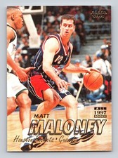 Matt Maloney Houston Rockets 1997 Fleer RC Rookie Card #192. rookie card picture