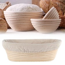 Bread Proofing Basket Banneton Brotform Dough rattan bread basket round oval set