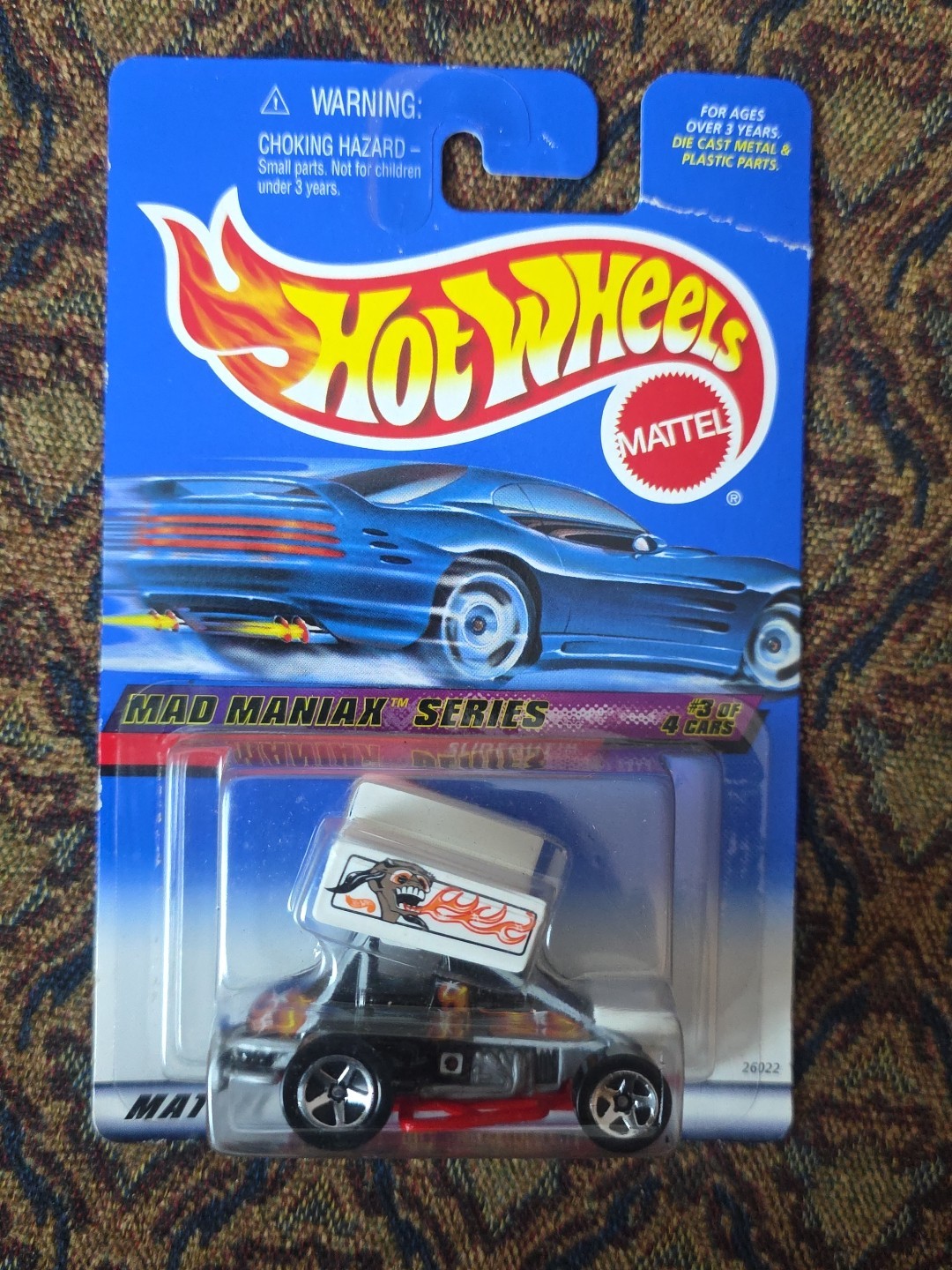 Hot Wheels Mad Maniax Series #3 Of 4 (2000) Slideout Car #019 Black Red Bottom