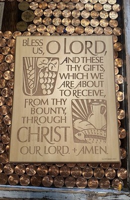 Abbey Press Bless Us O Lord Christian Prayer Wooden Wall Hanging  $5 Shipping