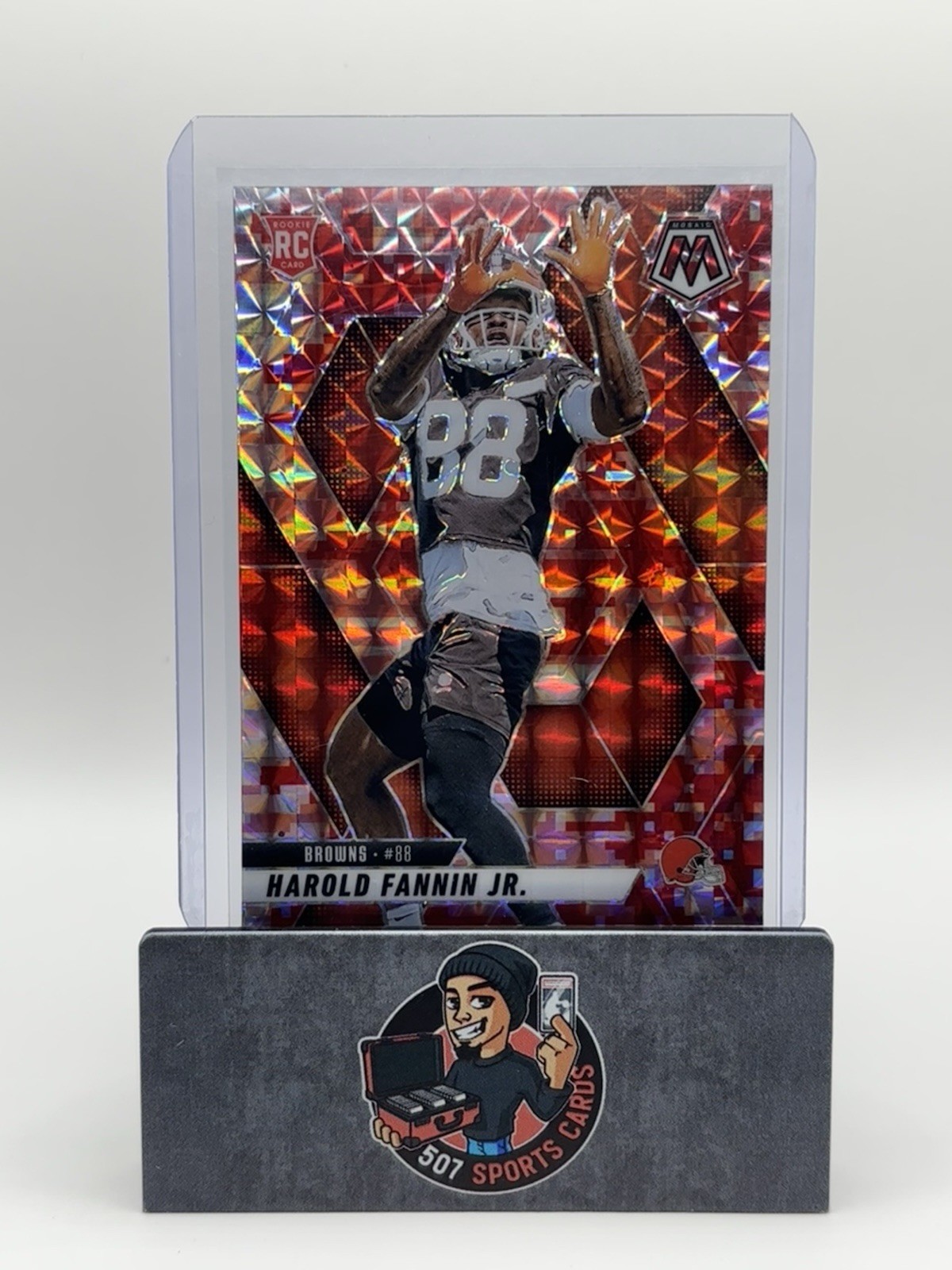 2025 Panini Mosaic Football #384 (Camo Red Mosaic)  HAROLD FANNIN JR. [RC]