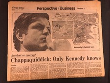 Ted Kennedy - Chappaquiddick - Chicago Tribune Newspaper SECTION - 4-11-76