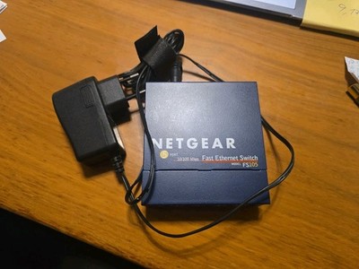 Netgear Fast Ethernet ProSafe Switch 5 Port 10/100Mbps FS105 v2 + NT  NEUWERTIG