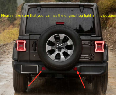 Jeep wrangler JL ジープ ラングラー リアLEDフォグ For 2018-2025 Jeep Wrangler JL LED Rear Fog Light Bumper Light