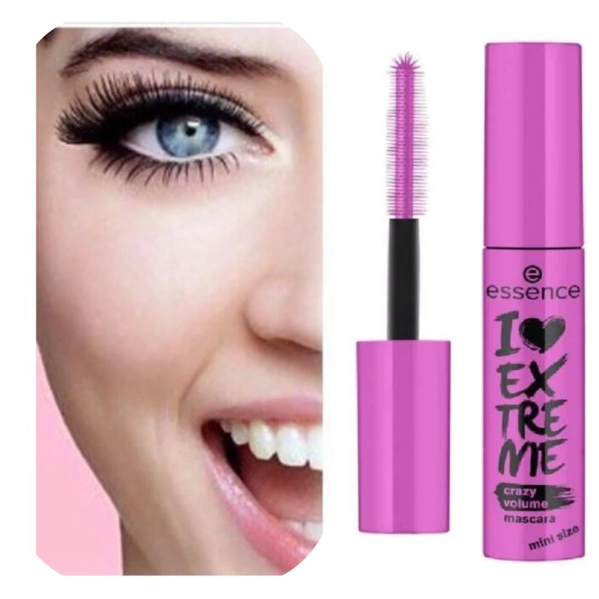 ESSENCE I Love EXTREME CRAZY VOLUME Mascara Eyelash Jet Black Lash 9ml