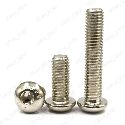 Tornillos de cabezal de botón de cabeza de botón de acero M7 Nickeled 12.9 M7 Longitud 12 - 60 mm - Imagen 5 de 5