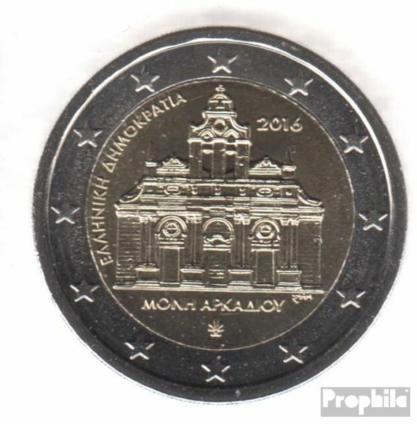 Grèce 2016 Stgl./unzirkuliert édition: 750.000 2016 2 euro monastère Arkadi