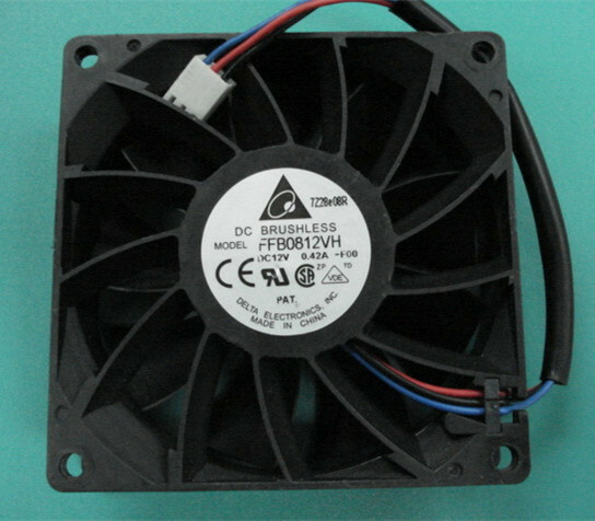 Delta FFB0812VH-FOO 8025 8cm 12V 0.42A 3-pin double ball speed chassis fan