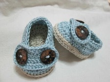 Mocassini neonato/Scarpette per neonato Scarpe uncinetto cotone neonato 0/3