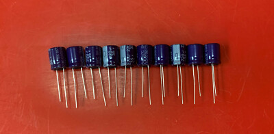 10x SK221M035ST MALLORY TEAPO CAPACITOR ALUM 220UF 20% 35V RADIAL 10X13mm