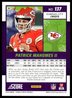 2024 Score-A-Treat #137 Patrick Mahomes II FOOTBALL Kansas City