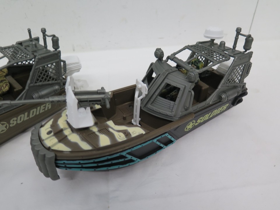 Soldier Force Chap Mei Army Playsets x2 Boats Ships Raft Soldiers