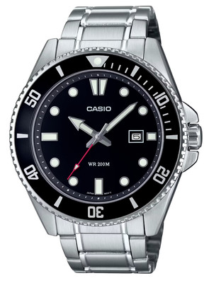 CASIO Collection MDV-107D-1A1VEF  Herren Edelstahl Uhr mit Datumsanzeige Neu
