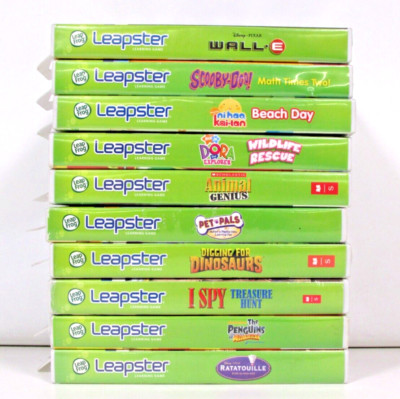 10 Leap Frog Leapster/Leapster 2 Children's Learning Games- Wall-E/ Scooby-Doo!