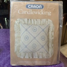 French Tile Pillow CARON Candlewicking Kit 14"x14" Pillow w/Ruffle 6030 Sealed