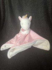 Carters Just One You Unicorn Pink Polka Dot Baby Security Blanket Lovey
