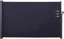 Side Awning Retractable Outdoor Sun Shade Wall Divider for Patio Courtyard Pool