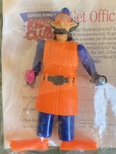 New Vintage Burger King Inspector Gadget In Orange Blue 1991 Kids Club Meal Toy