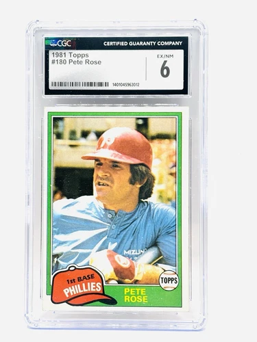 1981 Topps - #180 Pete Rose CGC 6 EX-NM POP 8/38 Higher.