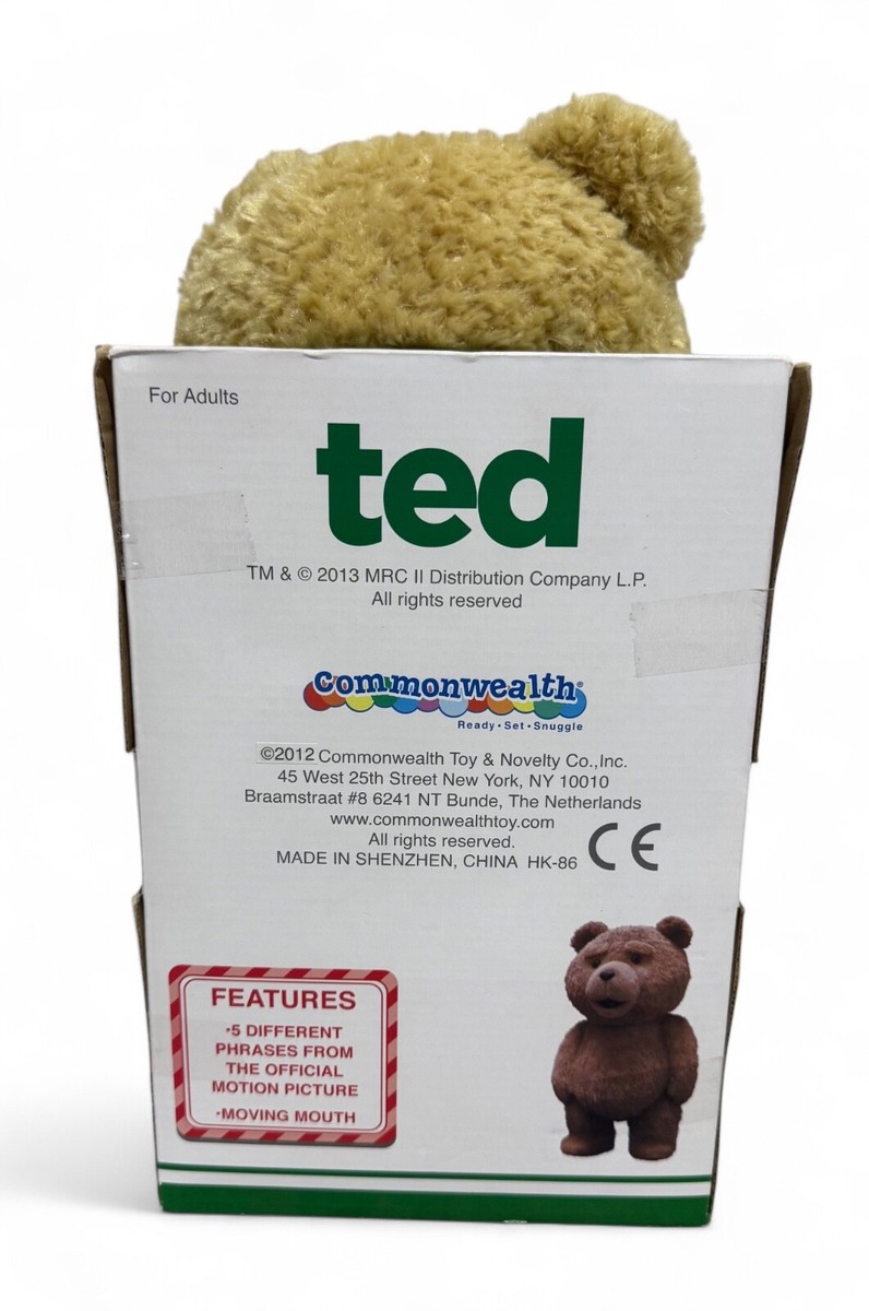 TED Talking Plush R-Rated w/ Box Tested Unused (Listed as Used