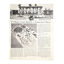 1969 Discover Magazine White's Electronics Metal Detector Ad Brochure Newsletter