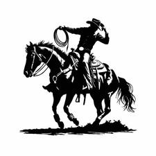 Sticker Cowboy Rodeo Horse