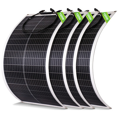 100W 200W 400W Flexibel Solarmodul Solarpanel Mono Wohnmobil Balkonkraftwerk RV
