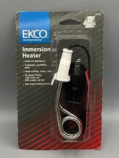 New EKCO Portable Electric Immersion Heater Water Coffee Tea 120V / 200W NOS