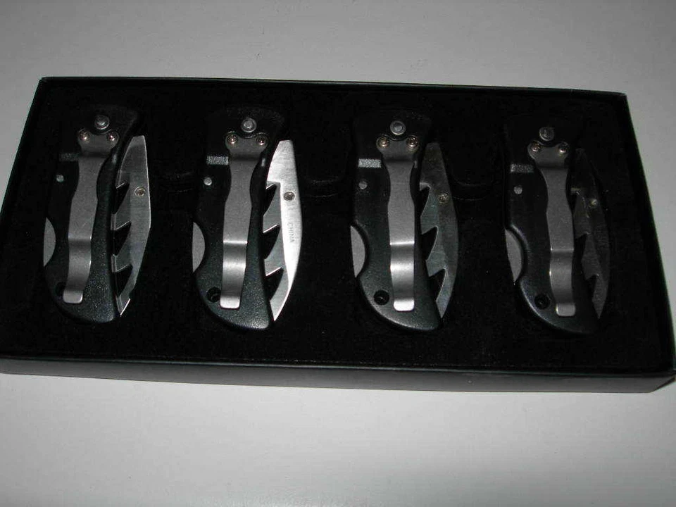 ¡JUEGO DE 4 NAVAJAS DE BOLSILLO PARA ESCARCHA "WILDLIFE" CON CLIPS Y HOJA DE 2 PULGADAS! L@@K! Foto 3 de 4