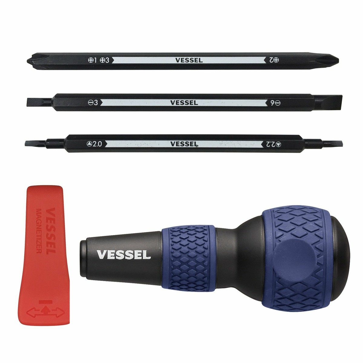 kk様 VESSEL PROKON Ball Grip Screwdriver set 220W-BC3B Blue Made in