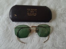 Vintage FUL-VUE Sunglasses Green Lenses 12k GF W/Hard Case
