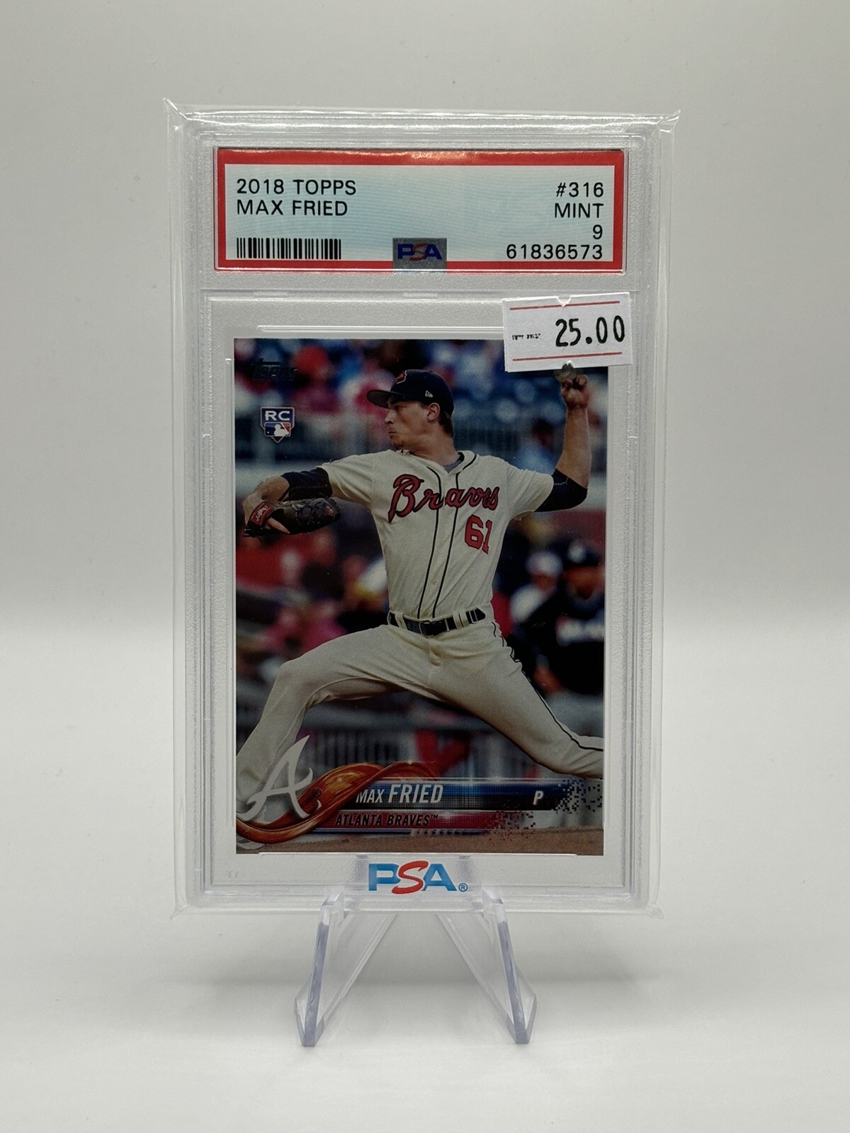 2018 Topps Max Fried Rookie Baseball Card #316 PSA 9 Mint