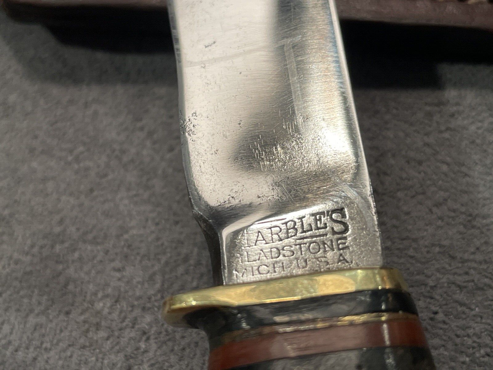 Vintage Marbles Fixed Blade Gladstone Michigan 3.5 Blade w/sheath626.