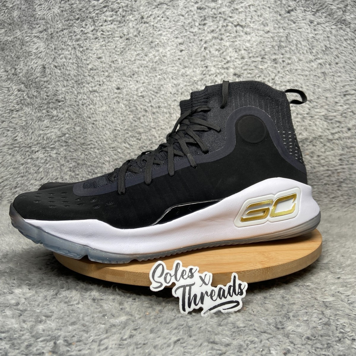 Under Armour Curry 4 'More Dimes' Size 13 Men Black Gold White