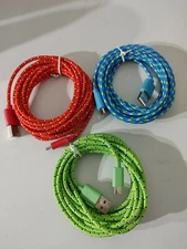 Micro USB to USB 3.0 Charging & Data Cables 3Pack-10ft Cords