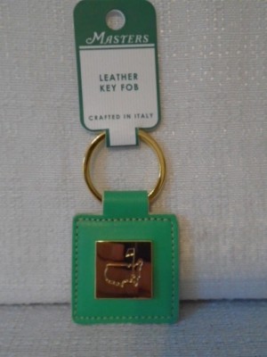 Augusta National Masters Tournament Green Leather Key Fob New