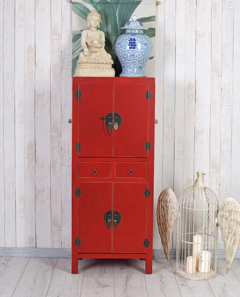 Dielenschrank China Schrank Hochkommode Hochschrank Feng Shui Highboard Orient - Bild 4 von 4