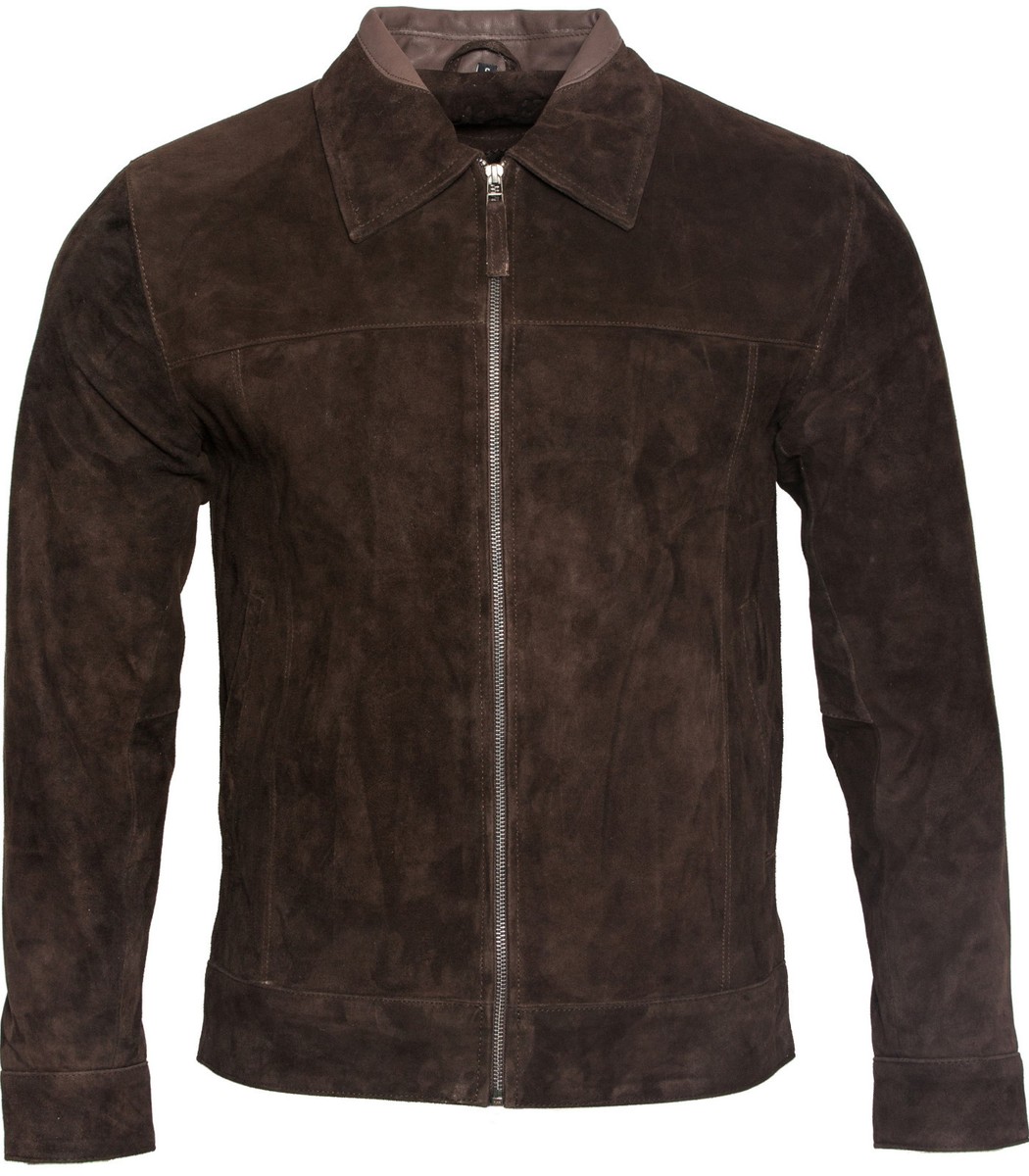 ジャケット・アウター 00s goa suede riders leather jacket y2k Men's Retro Brown 100% Goat Suede Leather Biker Jacket | eBay