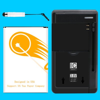 Upgraded 3920mAh Replaceable Battery Quick Charger Stylus for LG Harmony M257